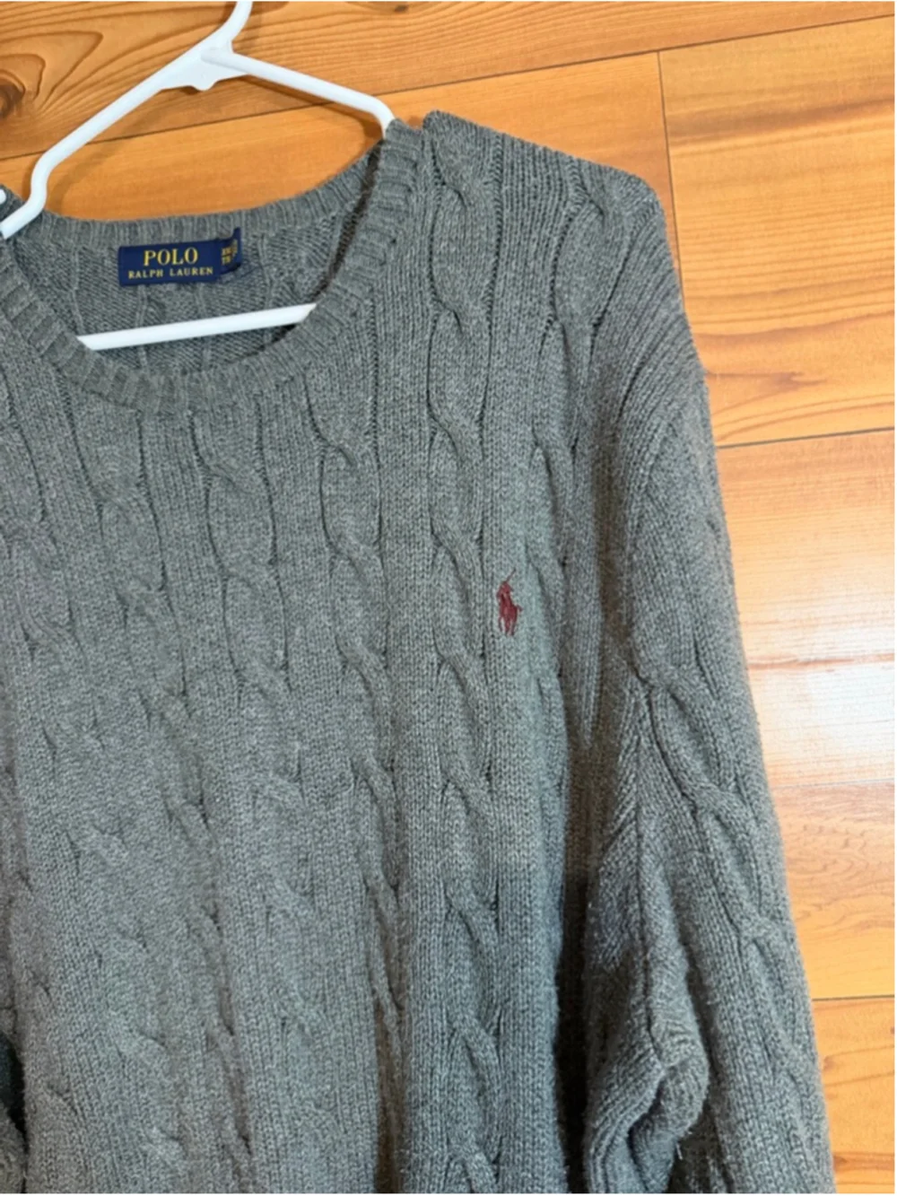 Polo Ralph Lauren mens Cable-Knit Cotton Sweater gray XXL